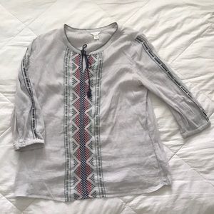 Caslon, Medium, white/grey woman’s blouse